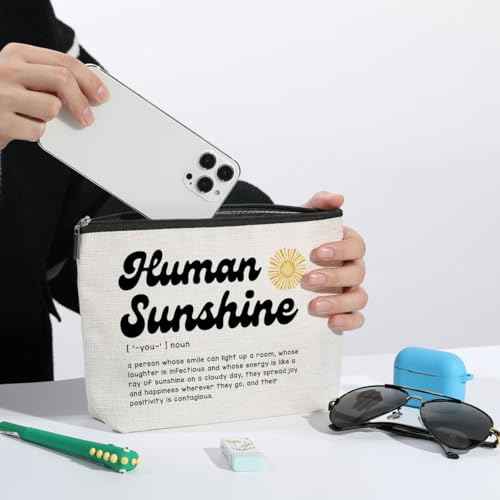 ZHAMEN Sunshine Gifts Thank You Gifts for Women Friend Boss Manager Inspirational Makeup Bag Toiletry Bag Cosmetic Bag Christian Boss Day Birthday Retirement Gifts Coworker Gifts Appreciation Gifts