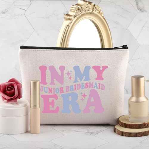 PLITI Junior Bridesmaid Gift Wedding Party Gift Bridal Shower Gift In My Junior Bridesmaid Er Makeup Bag From Bride (Junior Bridesmaid Er bag)