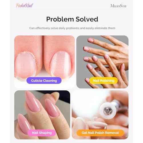 MelodySusie Electric Nail Drill, PC100G PocketNail USB Portable Nail File for Beginner, Pen-Shaped Compact Efile Machine for Acrylic Gel Polishing Manicure Pedicure Tool with Drill Bits Sanding Bands