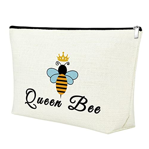 Bee Gifts for Bee Lovers Makeup Bag Bee Inspirational Gifts Bee Themed Gifts for Teachers Cosmetic Bag Valentines Day Honeybee Gifts Beekeeper Gifts for Women Birthday Christmas Gifts Travel Pouch