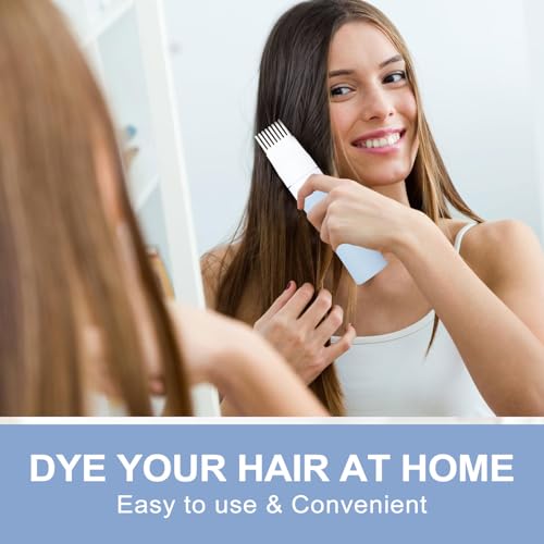 2 Packs Silicone Hair Oil Applicator, 2.7 Ounce Root Comb Applicator Bottle for Hair Dye, Hair Dye Comb Brush, Scalp Oil Applicator Bottle