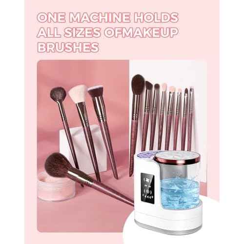 Electric Makeup Brush Cleaner Machine with Automatic Cleaning and Drying Functions Portable Makeup Brush Cleaner for All Size of Makeup Brushes Gifts for Makeup Lovers