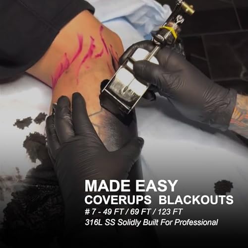 Tattoo Grip for 69 Magnum Needles, CNC-Machined 316L Stainless Steel Big Magnum Grip for Blackout & Cover-up ? Compatible with Rotary & Coil Tattoo Machines (69FT- Mag)