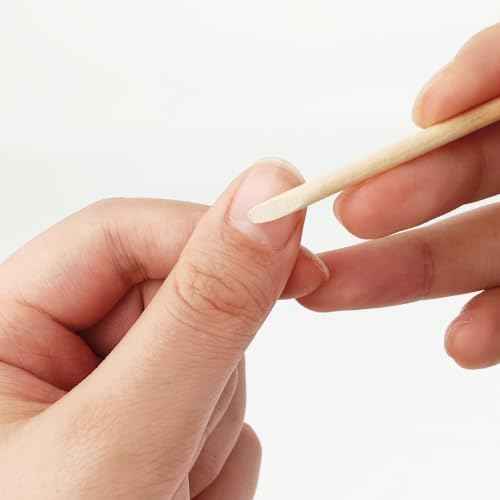 200PCS Orange Wood Nail Sticks, 4.5-Inch Double Sided Cuticle Pusher and Remover, Manicure and Pedicure Tool for Nail Art