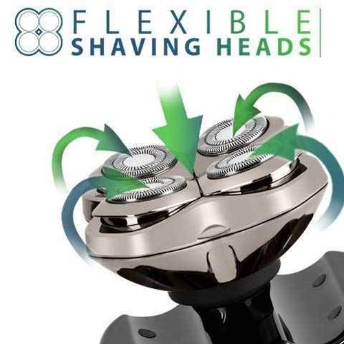 Skull Shaver Pitbull Silver PRO Along with 3 Head Replacement Blade, Male Grooming Kit