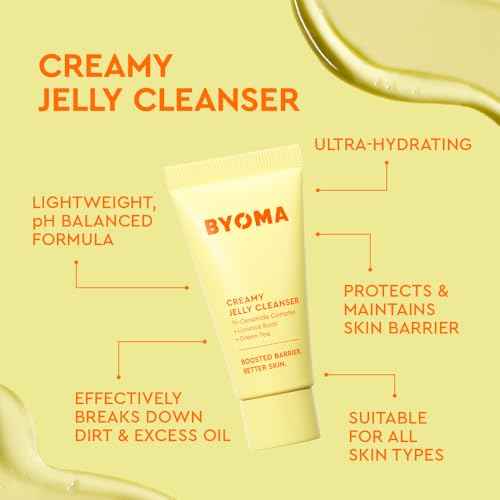 BYOMA So Clear Set - Barrier Repair Skincare Set for Acne Prone Skin - Creamy Jelly Cleanser, Clarifying Face Serum & & Gel-Cream Moisturizer - Unclogs Pores, Targets Blemishes - 30ml, 15ml, 15ml