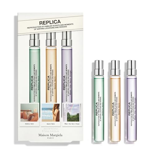 Maison Margiela - Replica - Fresh Fragrance Travel Set - Trio Fragrance Discovery Set - With When The Rain Stops, Bubble Bath & Beachwalk - 0.3 Fl Oz Travel Size Each
