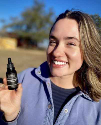 KEMBALI BOTANICALS Prickly Pear Seed Oil, Organic, 100% Pure, Cold-Pressed-Unrefined, for Skin, Hair, Nails. Premium Quality, Imported from Morocco