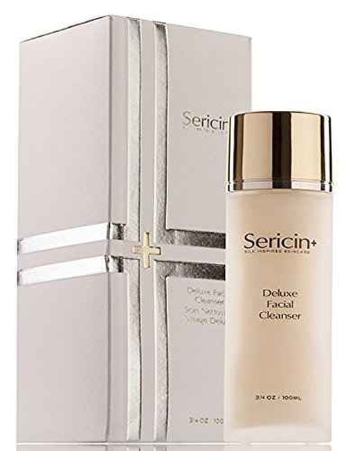 Sericin Plus Deluxe Facial Cleanser - Gentle Cleanser Removes Impurities, Toxins, Dirt, and Excess Oil with Anti-ageing Silk Enriched Protein that Nourishes, Hydrates, Moisturizes Skin SN3 (3.4 oz)