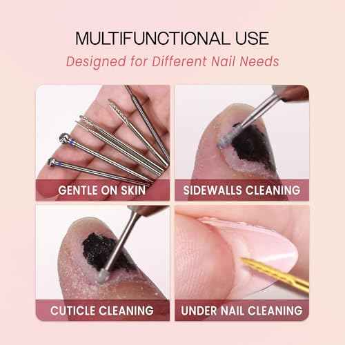 Pana 3/32" Under Nail Cleaner Safety Nail Carbide Bit - For Electric Dremel Drill Machine (Fine, Silver)