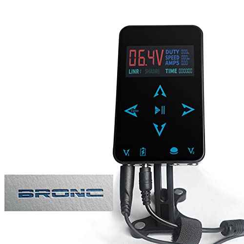BRONC Professional Dual Digital Tattoo Power Supply Colorful HD LCD Display for Two Tattoo Machines TPN-037