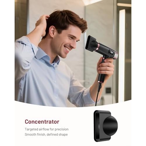 Dual Voltage Ionic Hair Dryer with Diffuser - 1875W High-Speed Blow Dryer for Women, Fast Drying, No Heat Damage, Low Noise, Lightweight, European Travel 110V-120V/220V-240V, Gifts for Women