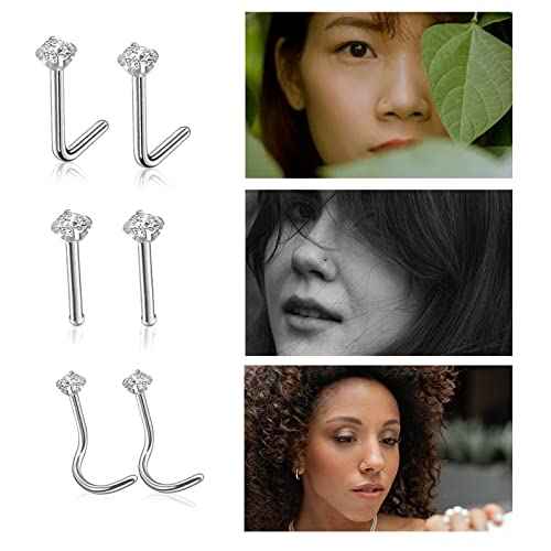 Nose Piercing Kit - 34pcs With Stainless Steel Needles 18G 20G, Clamps, Gloves, Rings, Nails for Body Piercing Supplies