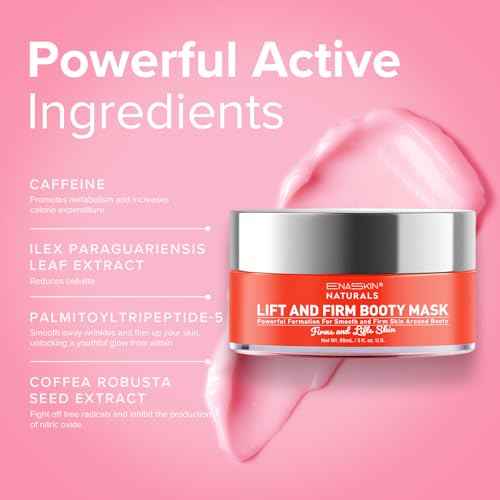 Anti Cellulite Body Firming Cream: Tightening & Lifting Booty Lotion with 3D Thermal Tech for Thighs, Belly, Bum & Women Sagging Skin, Shea Butter & Coconut Oil, 3.4 oz