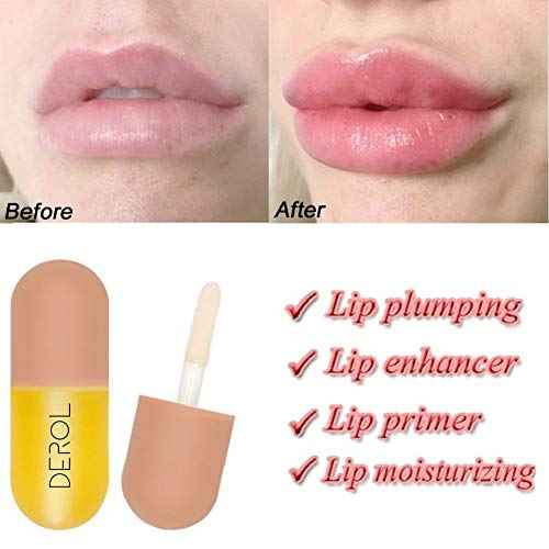 Natural Lip Enhancer Strong Reaction Lip Plumper Moisturizing Repair Lips Refine Lip Wrinkles Plant Extracts Lip Plumping Serum for Fuller & Hydrated Lips