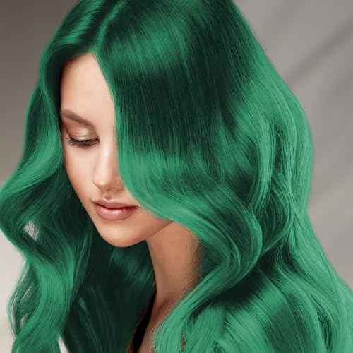 Color Depositing Conditioner, Semi Permanent Hair Color - In-Shower, Temporary Hair Color, Free of Damaging Chemicals, 7 Fl Oz, Green