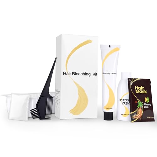 Gentle Cream Hair Bleach Kit, Ammonia-Free Bleach for Hair with Developer, Lifts Up to 8 Levels, No-Drip Hair Lightening Kit for Home Use