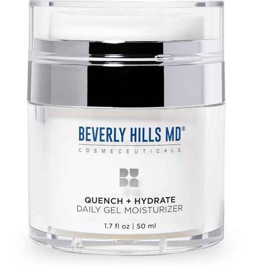 Beverly Hills MD Quench + Hydrate Daily Gel Moisturizer- Visibly Smooth, Plump, Hydrate Face & Neck for Wrinkles, Sagging- Skin Smoothing & Re-Energizing- Visibly Reduce Signs of Aging w/Niacinamide
