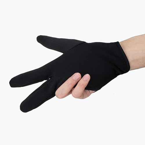 3 Finger Barber Glove Heat Resistant Gloves for Hair Styling 1 Pcs Curling Wand Glove Reusable Hair Dye Glove(black,M)