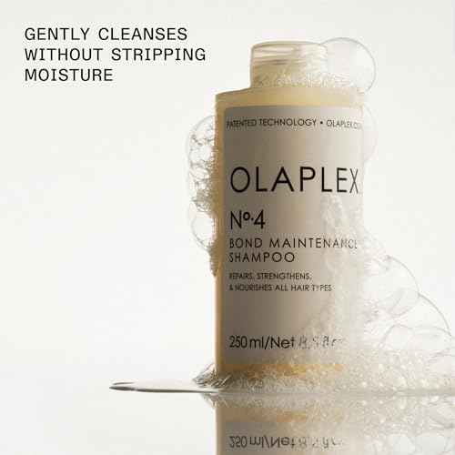 Olaplex No. 4 Bond Maintenance Shampoo, Repairs, Strengthens, & Nourishes All Hair Types, Adds Shine & Leaves Hair Feeling Soft