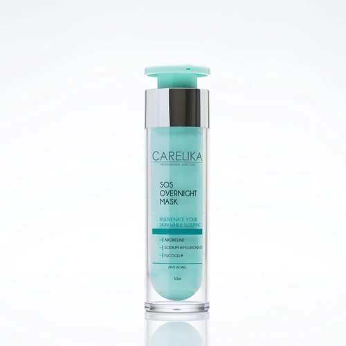 CARELIKA SOS Overnight Anti-Aging Face Mask – Peptide-Enriched Night Cream with Argireline – Deep Hydration, Firming & Wrinkle Reduction – 1.7 oz