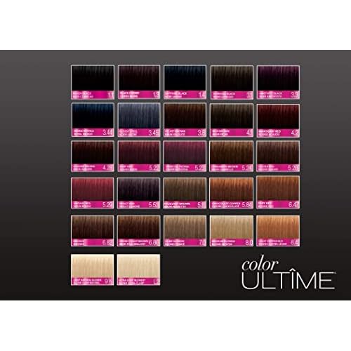 Schwarzkopf Color Ultime 1.3 Black Cherry Hair Dye, Permanent Intense Black with Diamond Brilliance, Fade-Resistant, Covers Grays, All Hair Textures