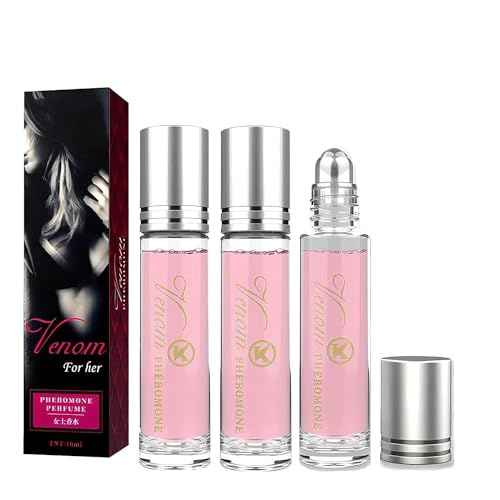 3Pcs Phero Perfume, Pheromones Perfumes for Women, Long Lasting Women's Cologne, Pheromone Perfumes Attract Men, Women's Perfume, Roller Ball Design, Portable and Fruity