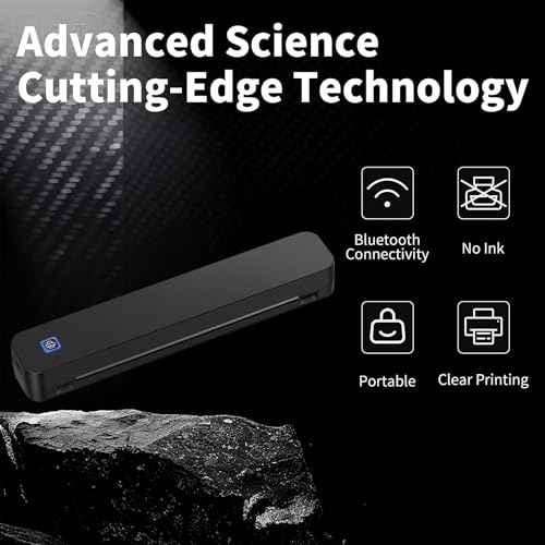 Professional Tattoo Stencil Printer - Bluetooth Wireless Thermal Transfer Printer Machine for Tattooing, Includes 10pcs Transfer Paper, Compatible with Tablet & Smartphons & PC, Black