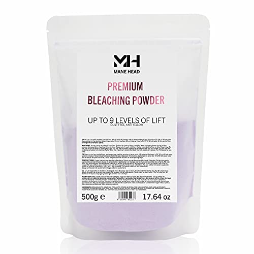 9 Level Bleaching Powder For Hair 17.64 oz - 500g 1.1lbs, Premium 9+ Dust Free Violet , Extra Strength, Up to 9 Levels of Lift, Hair Bleach, Hair Lightener, Hair Bleach Powder