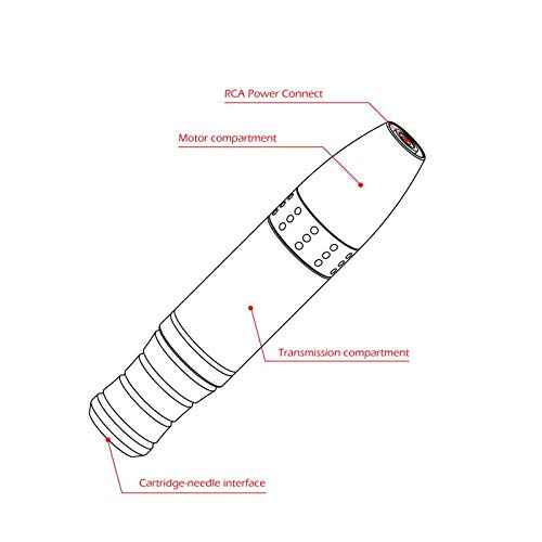 BIOMASER G1 Rotary Pen Tattoo Machine Cartridge Tattoo Pen Machines RCA Connector 4.5W Coreless Motor Cartridges Needle for Tattoo Women Artists Beginner(Black)