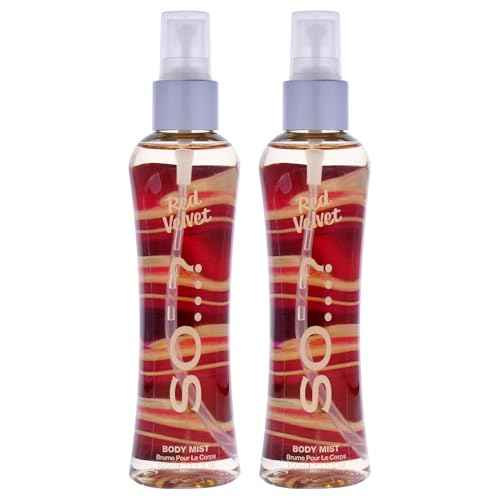 So...? Red Velvet Body Mist for Women - 3.5 oz Body Mist - Pack of 2