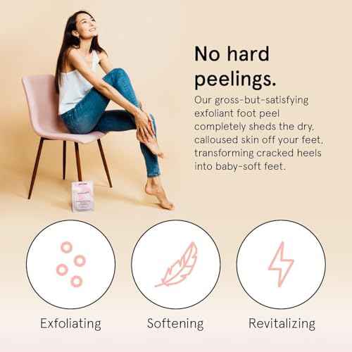 grace & stella Award-Winning Foot Peeling Mask - Foot Peel Masks with Aloe Vera- Moisturizing Foot Masks That Remove Dead Skin, Exfoliating Foot Mask for Dry Cracked Feet (4 Pairs, Unscented)