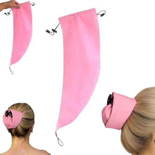 Waterproof Hair Sleeve for Long Hair - Reusable Adjustable Crown Washing Shower Cap Ponytail Protects Styled Hair Locs Braids, Quick Root Refresh for Shower Gym Travel Pool Beach, Time Saver (1pc)