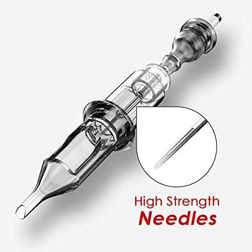 Wormhole Tattoo Cartridge Needles, 7RL Tattoo Needles 20PCS Disposable Tattoo Needle Cartridge Round Liner Cartridge Needles for Tattoo Pen Tattoo Machine Tattoo Supplies 1207RL