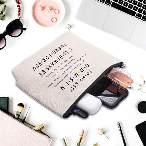 Gifts for Cousin Funny Makeup Bag Cousin Gifts For Women Friend Travel Makeup Pouch