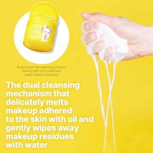 Ariul The Perfect Cleansing Oil Pads EX ? Purifying Cleansing & Hydrating, Quick Makeup Removal, Dual-Sided Vegan Fabric, Large Size, 60 Counts, 175ml / 5.92 fl. oz