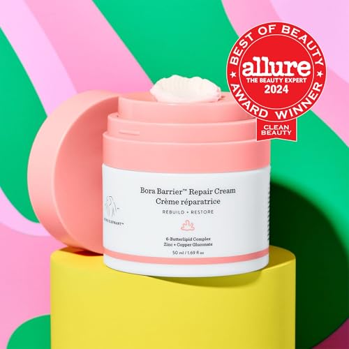 Drunk Elephant Bora Barrier Repair Cream - 50 ml/1.69 fl oz - Ultra-Rich Moisturizer - Clean Clinical Skincare - Cruelty-Free - Dermatologist-Tested - Free of Essential Oils, Silicones, and Fragrance