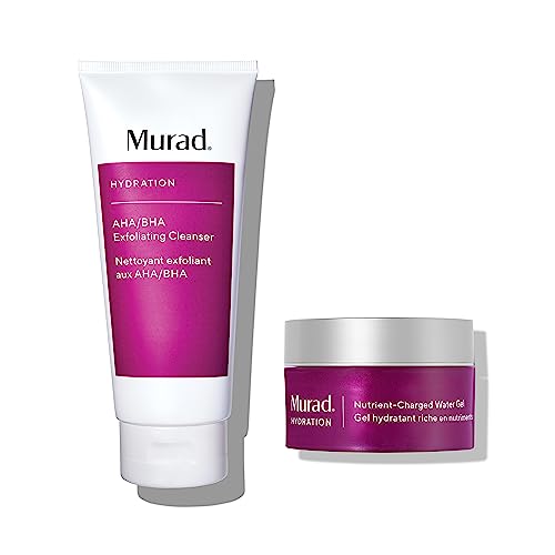 Murad Smooth & Replenish Value Set - 2-Piece Full-Size Set $117 Value - AHA/BHA Cleanser & Water Gel Moisturizer