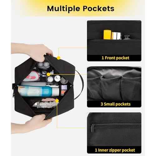 Vorspack Travel Toiletry Bag for Men - Hanging Toiletries Bag Water Resistant Travel Bag for Toiletries Accessories