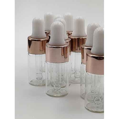 15Packs Sample Glass Dropper Bottles for Essential Oils, Mini Vials Perfume Aromatherapy Cosmetic Liquid Containers With Glass Eye Dropper (3ml)