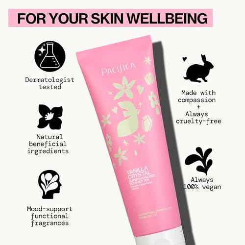 Pacifica Vanilla Crystal Body Butter Lotion ? Super Hydrating Moisturizer for Dry Skin, Rich Shea Butter & Vitamin E Formula, Vegan, Cruelty-Free, Clean Beauty, Vanilla Scent, 6 oz