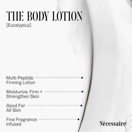 N?cessaire The Body Lotion Eucalyptus ? Multi-Peptide Body Moisturizer for Women + Men ? Non-Comedogenic Body Lotion with Niacinamide ? 450ml/15.2 fl oz