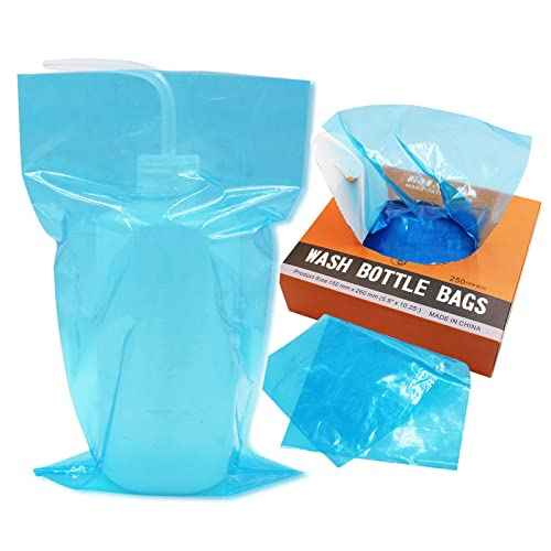 Wash Bottle Bags 250pcs Tattoo Wash Bottle Covers Blue Squeeze Bottles Sleeves Bag Cleaning Tattoo Bottles Bags for Tattoos Supplies Tattoos Kits
