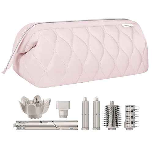 Hair Tools Travel Bag for Shark Flex Fusion Puffer Flexstyle Carring Case Portable Dyson Airwrap Travel Case for Shark Hair Dryer Flat Curing Iron Organizer (Pink)