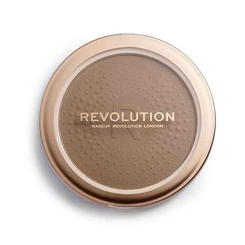 Makeup Revolution Mega Bronzer Powder, Matte Finish, For Light To Deep Skin Tones, Vegan & Cruelty Free, Cool, 0.52 oz/15g