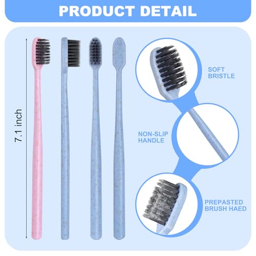 500Pcs Prepasted Disposable Toothbrushes Bulk Individually Wrapped Pre Pasted Soft Bristle Tooth Brush Set Travel Colorful Toothbrushes for Homeless Gift Hotel Camping Travel