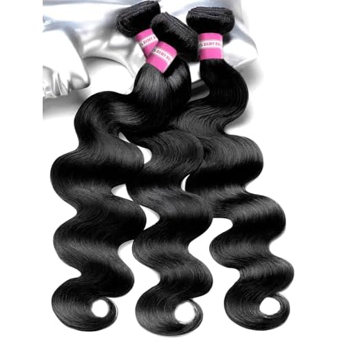 inlovwith Body Wave Bundles Human Hair, 100% Unprocessed Brazilian Virgin Hair, Selected Healthy Human Hair Bundles for Women(3 Bundles, 14 16 18 Inches)