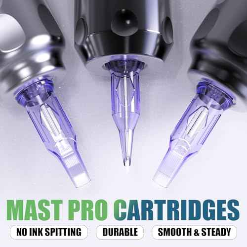 Mast Flip3 Tattoo Gun Kit Wireless Machine 7 Strokes Length Coreless Motor Pro Needles Cartridges 2 Batteries Power Supply