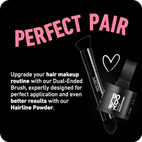 BOLDIFY Dual-Ended Hairline Powder Brush - Precision Makeup Brush Set with Sponge Tip for Seamless Blending - Ideal as a Concealer Brush, Hair Contour Brush, and Root Touch Up