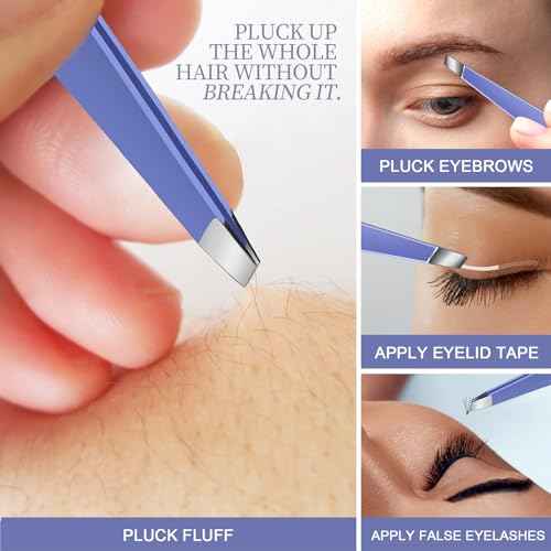 Teenitor Blackhead Remover Tools, Pimple Popper Tool Kit, Ingrown Hair Tweezers, Blackhead Extractor Pimple Extractor Ingrown Hair Removal Kit, Black Head Remover for Face